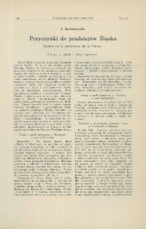 Przyczynki do pradziej&oacute;w Śląska