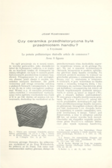 Czy ceramika przedhistoryczna była przedmiotem handlu?