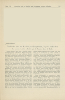 Grodzisko koło wsi Kozł&oacute;w pod Parysowem, w pow. siedleckim