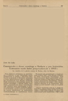 Cmentarzysko z okresu rzymskiego w Nacławiu w pow. kościańskim : tymczasowe wyniki badań przeprowadzonych w 1952 r.