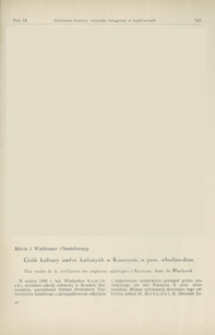 Gr&oacute;b kultury amfor kulistych w Kuczynie, w pow. włocławskim