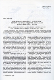 Importowane rynienki z Kołobrzegu : z badań nad dalekosiężnymi kontaktami średniowiecznego miasta