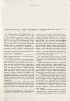 Die Schwerter in Ungarn II (Vollgriffschwerter). T. Kemenczei, Stuttgart 1991 : [recenzja]