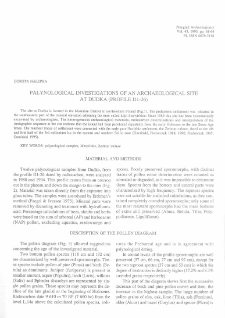 Palynological investigations of an archaeological site at Dudka (profile Dl-26)