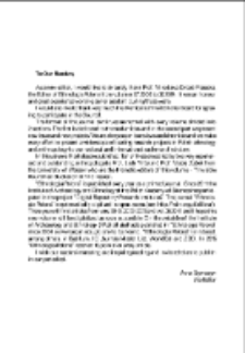 A Word from the Editor