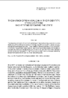 The Mapuche from Araucania: Their Identity, Ethnic Activism and Attitudes Toward the State