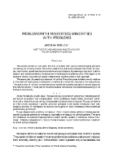 Problems with minorities, minorities with problems