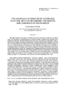 The changing character of consensus. Cultural mechanisms behind the making and unmaking of boundaries
