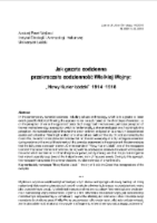 Jak gazeta codzienna przekraczała codzienność Wielkiej Wojny: &bdquo;Nowy Kurier Ł&oacute;dzki&rdquo; 1914&ndash;1918