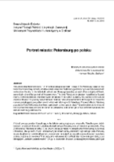 Portret miasta: Petersburg po polsku