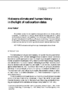Holocene climate and human history in the light of radiocarbon dates