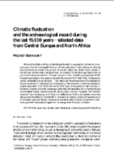 Climatic fluctuation and the archaeological record during the last 15,000 years – selected data from Central Europe and North Africa