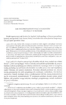 Jak (nie)przygotowywać student&oacute;w do pracy w biznesie