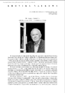Dr Janusz Sztetyłło (26 kwietnia 1932 &ndash; 1 września 2016)