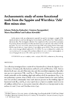 Archaeometric study of some functional tools from the Sąsp&oacute;w and Wierzbica &lsquo;Zele&rsquo; flint mines sites