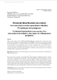 Wrocławski Marsz R&oacute;wności jako przykład karnawalizacji protestu w przestrzeni miejskiej. Perspektywa antropologiczna