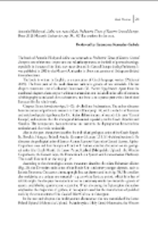 Lithic raw materials in Prehistoric Times of Eastern Central Europe, Anton&iacute;n Přichystal, Brno 2013 : [recenzja]