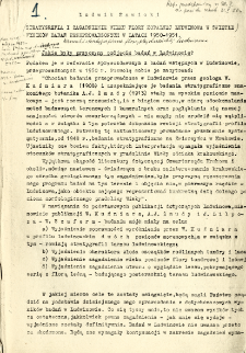 Stratygrafia i zagadnienie wieku flory kopalnej Ludwinowa w świetle wyników badań przeprowadzonych w latach 1950-1951
