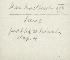 Etykiety do pr&oacute;bek frakcjonowanych z Kostienek, oddanych profesor Marii Turnau-Morawskiej do oznaczenia