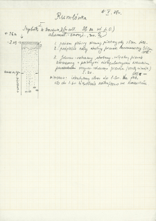 Profile szybik&oacute;w 1-17 z notatkami polowymi