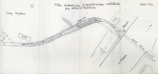 Plan sytuacyjny projektowanego odkładu przy moście w Rumlówce : skala 1 : 200