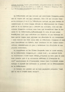 Tekst przem&oacute;wienia przygotowanego na uroczyste posiedzenie 25. 06. 1957.