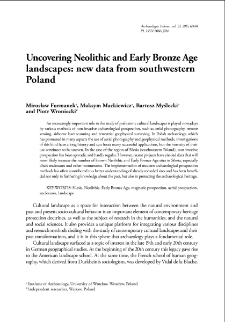 Uncovering Neolithic and Early Bronze Age landscapes: new data from southwestern Poland
