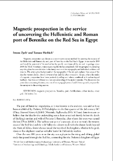Magnetic prospection in the service of uncovering the Hellenistic and Roman port of Berenike on the Red Sea in Egypt