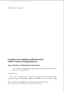 Creating a new standard: medieval town(s) within a remote sensing perspective