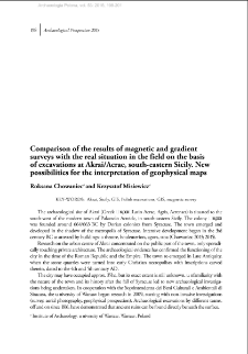 Comparison of the results of magnetic and gradient surveys with the real situation in the field on the basis of excavations at Akrai/Acrae, south-eastern Sicily. New possibilities for the interpretation of geophysical maps