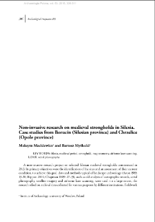 Non-invasive research on medieval strongholds in Silesia. Case studies from Borucin (Silesian province) and Chrzelice (Opole province)