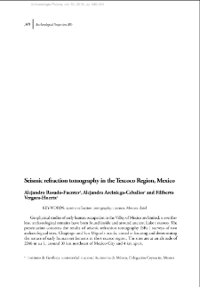 Seismic refraction tomography in the Texcoco Region, Mexico