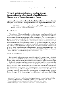 Towards an integrated remote-sensing strategy for revealing the urban details of the Hellenistic-Roman city of Demetrias, central Greece