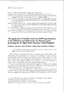 The application of mobile metal ion (MMI) geochemistry to the definition and delineation of a Roman metal processing site, St. Algar&rsquo;s Farm, Somerset, United Kingdom
