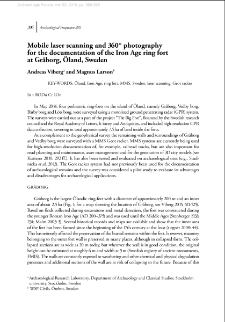 Mobile laser scanning and 360&deg; photography for the documentation of the Iron Age ring fort at Gr&aring;borg, &Ouml;land, Sweden
