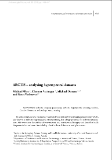 ARCTIS – analysing hyperspectral datasets