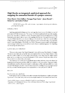 High Royds: an integrated, analytical approach for mapping the unmarked burials of a pauper cemetery