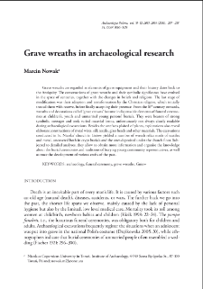 Grave wreaths in archaeological research