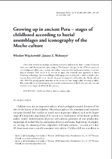 Growing up in ancient Peru &ndash; stages of childhood according to burial assemblages and iconography of the Moche culture