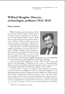 Wilfried Menghin, Director, archaeologist, professor (1942&ndash;2013)