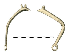 Spur, arch, originally with a goad and a ring, fragment, projection of both sides