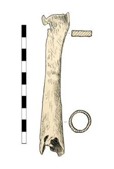 Arrowhead (?) with a sleeve, fragment