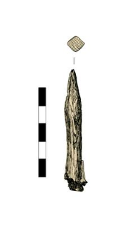 Arrowhead with a sleeve, damaged