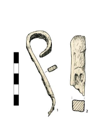 Artifacts: 1 Fragment bent like an eyelet
