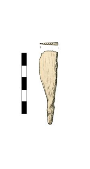 Knife with a tang, fragment