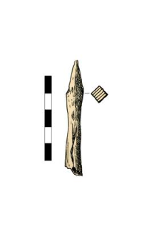 Arrowhead with a sleeve, damaged