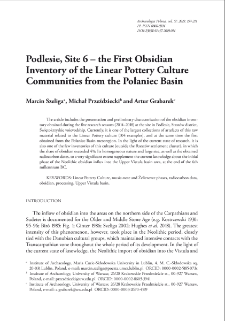 Podlesie, Site 6 – the First Obsidian Inventory of the Linear Pottery Culture Communities from the Połaniec Basin