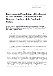 Environmental Conditions of Settlement of the Danubian Communities in the Northern Foreland of the Sandomierz Upland