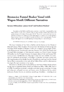 Bronocice Funnel Beaker Vessel with Wagon Motif: Different Narratives