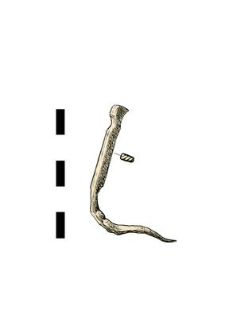 Nail, headless, firmly bent